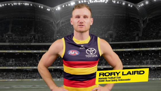 Rory Laird promotes road safety